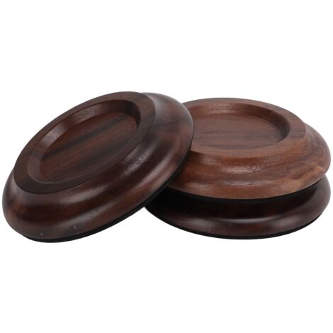 3 pièces de patins pour piano droit, anti-dérapants, pour parquets en bois franc, couleur noyer (1/5)
