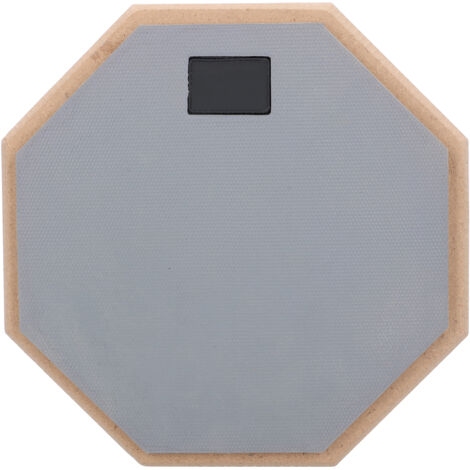Pad de batterie d'entraînement 8 pouces en bois professionnel, kit réglable antidérapant et absorbant les chocs (gris) (1/5)