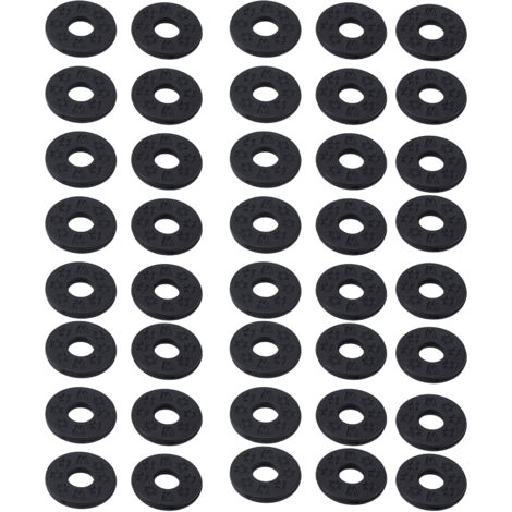 40 Pièces Rondelles Guitare Anti-Dérapantes, Boutons Sangle Basse avec Joints PE, Pièces de Rechange (1/5)