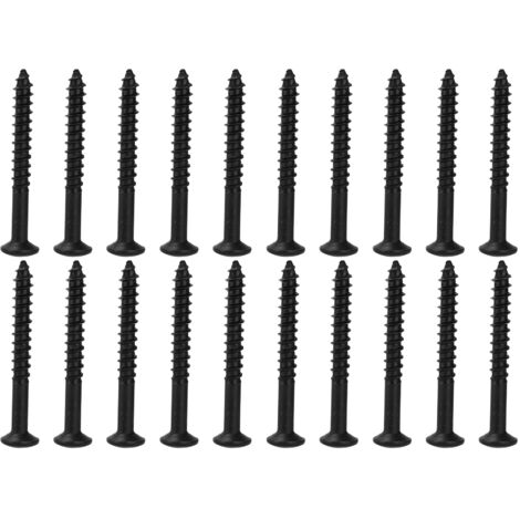 20 Vis de Guitare Électrique Noir, Plaque de Protection Manche Anti-Corrosion Acier Inoxydable, Outil de Montage (1/5)