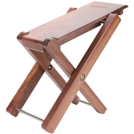Tabouret de Guitare en Noyer Noir, Support Pieds et Repose-Pieds Accessoire (1/5)