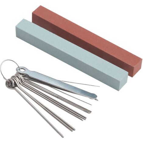 Outil de Polissage pour Guitare, Lime à Poncer pour Sillons de Chevalet et Sillet, Kit d'Entretien d'Instrument de Musique M02802 (1/5)