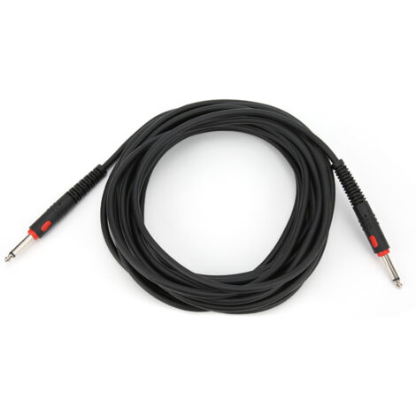 Câble Guitare 10m Noir pour Basse et Piano Électrique avec Tête Moulée (1/5)
