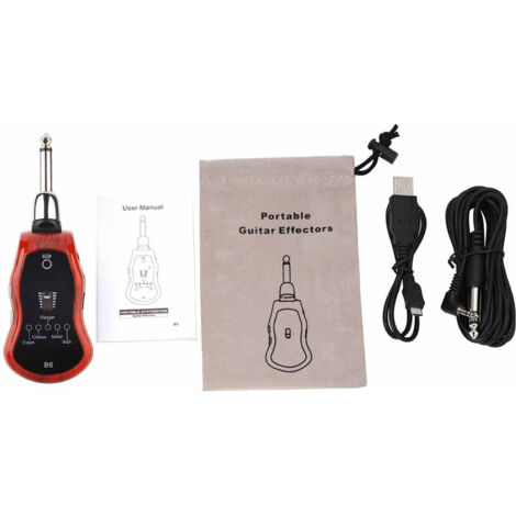 Effet de Guitare Bluetooth Portable avec Sortie Jack 3.5mm et 5 Modes de Son (1/5)