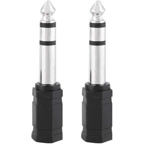 2 Pièces Adaptateur Audio 6.5mm Mâle vers 3.5mm Femelle Connecteur de Conversion F-36 (1/5)