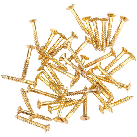 Kit de 40 vis pour micros Humbucker, anneaux et supports dorés - Montage guitare électrique (1/5)