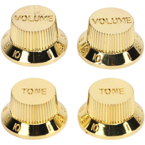 4 Pièces Boutons de Contrôle de Volume pour Basse Électrique, Design Robuste et Finition Or, Potentiomètres de Guitare Haute Qualité