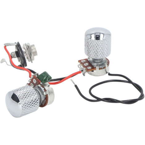 Ensemble de câblage pour guitare électrique, kit de connexion A500K+B500K avec interrupteur et boutons anti-dérapants, faible bruit. (1/5)