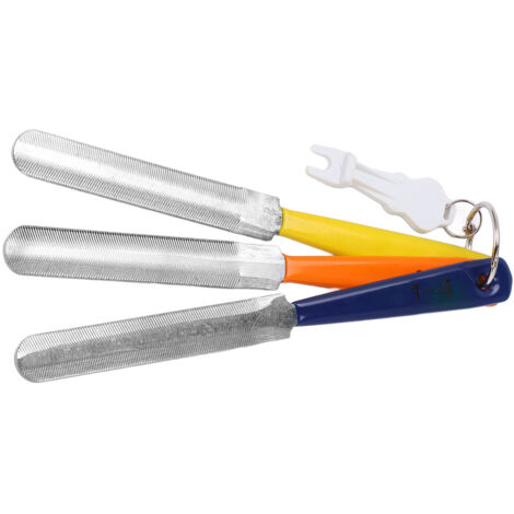 3 pièces Lime à Écrous Bords Tranchants Coniques Poignée Confortable Outil Double Face pour Guitare (1/5)