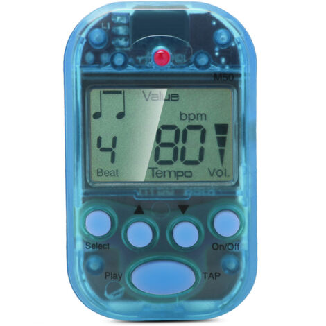 Meideal Métronome Numérique LCD M50 pour Guitare, Accessoire Musical avec Pile (Bleu) (1/5)