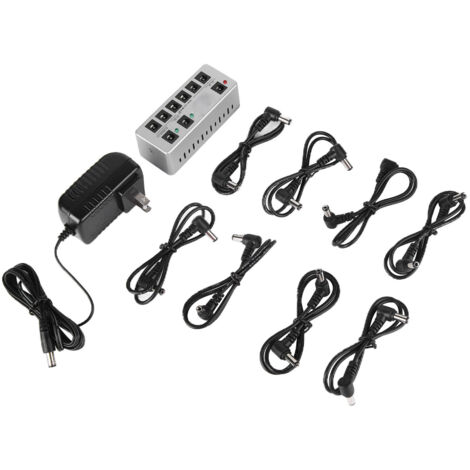 Alimentation Électrique 8 Sorties Isolées pour Pédalier Multifonction - Câbles US 100‑240V (1/5)