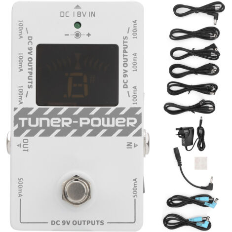 Alimentation Électrique 2-en-1 pour Guitare avec Effets d'Accordage et 8 Sorties Isolées - 100-240V UK Plug (1/5)