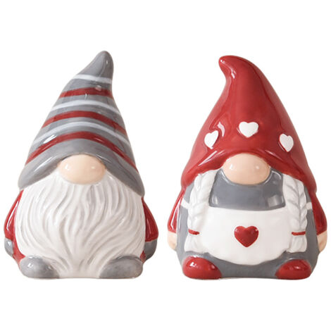 Set de Pots à Sel et Poivre Céramique Père Noël et Elfes – Décoration de Table Festive pour Noël, Cadeau de Cuisine Artisanal et Unique (1/5)