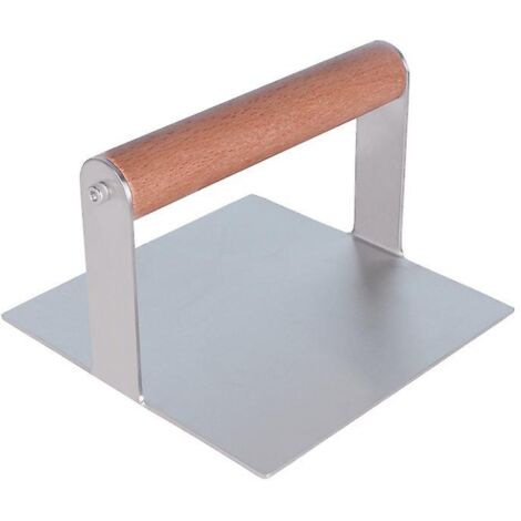 Presse à viande et broyeur en acier inoxydable avec poignée carrée en bois (1/5)