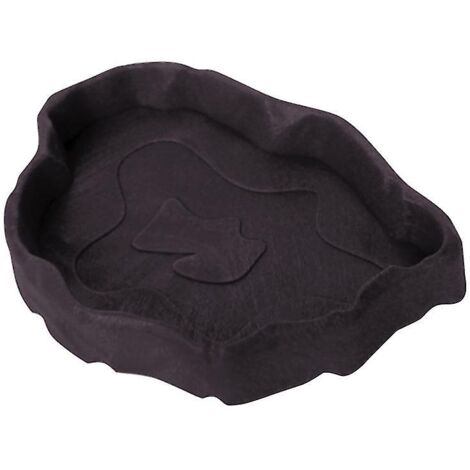 Gamelle peu profonde en plastique pour reptiles (nourriture et eau) - Marron foncé (1/4)