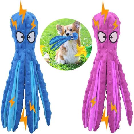 Ensemble de jouets pour chiens en forme de pieuvre - Peluches couineuses pour chiens de petite et moyenne taille (1/5)