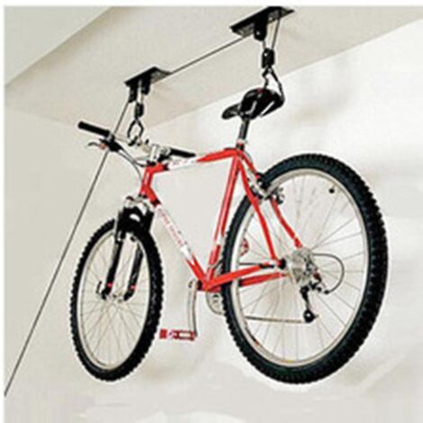 Support de vélo en acier noir fixé au plafond Eufab 16411 (1/5)