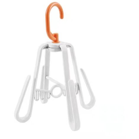 Séchoir solaire pliable et rotatif blanc avec double fonction coupe-vent (1/4)