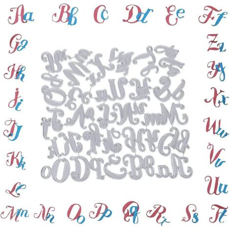 Matrices de découpe de lettres de l'alphabet pour le scrapbooking et les loisirs créatifs (1/5)