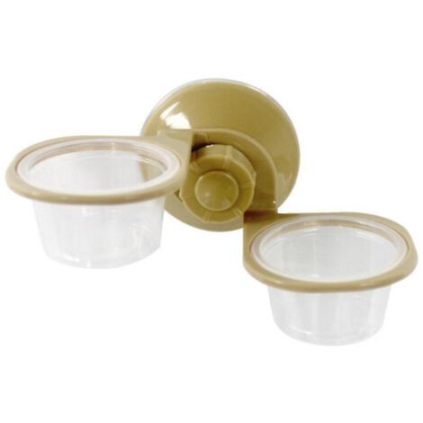 Gamelle murale double pour reptiles, pour nourriture et eau. (1/5)