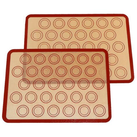 Lot de 2 tapis de cuisson en silicone, antiadhésifs, réutilisables et résistants à la chaleur (40 x 29,5 cm) (1/5)