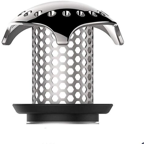 Attrape-cheveux en acier inoxydable pour bonde de baignoire - Convient aux bondes de 3,5 cm à 4,5 cm de diamètre (1/5)