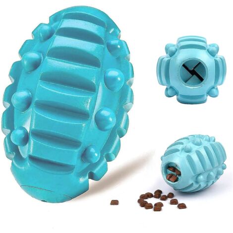 Jouet à mâcher et à rapporter en caoutchouc bleu robuste pour chiots de taille moyenne (1/5)