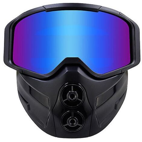 Lunettes de moto à visière amovible, anti-buée et coupe-vent, compatibles avec le port d'un casque. (1/5)