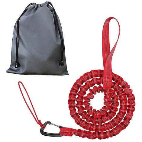 Corde de remorquage rouge portable pour vélo de montagne avec système de traction parent-enfant (1/4)