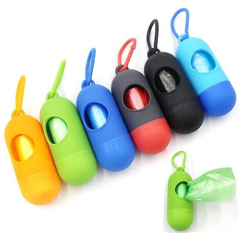 Sacs à déjections canines - Couleur aléatoire, lot de 10, 9,5 x 4 cm, avec distributeur (1/4)