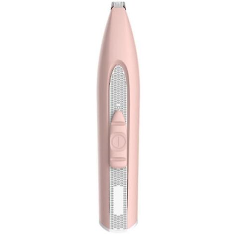 Ciseaux de toilettage sans fil pour chiens et chats - Tondeuse électrique silencieuse pour les poils des pattes et des yeux, rose, USB