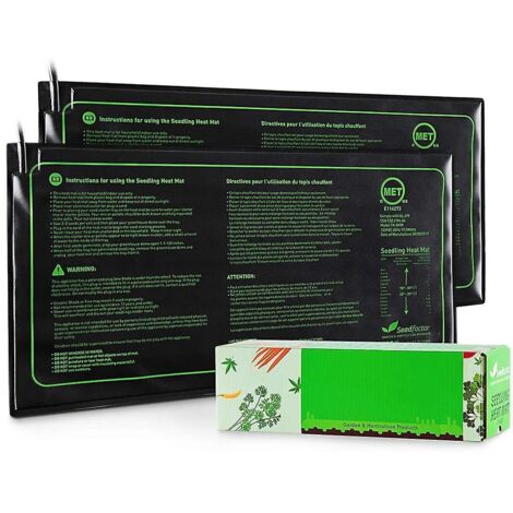 Lot de 2 tapis chauffants pour semis, compatibles avec les stations de germination étanches et le jardinage d'intérieur. (1/5)