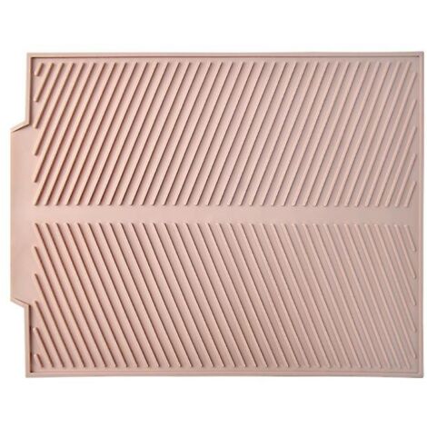 Tapis d'égouttage rose en plastique pour vaisselle et fond d'évier - 43 x 33,5 cm (1/4)