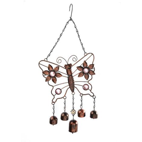 Carillon éolien papillon en métal pour la décoration intérieure et extérieure (1/5)