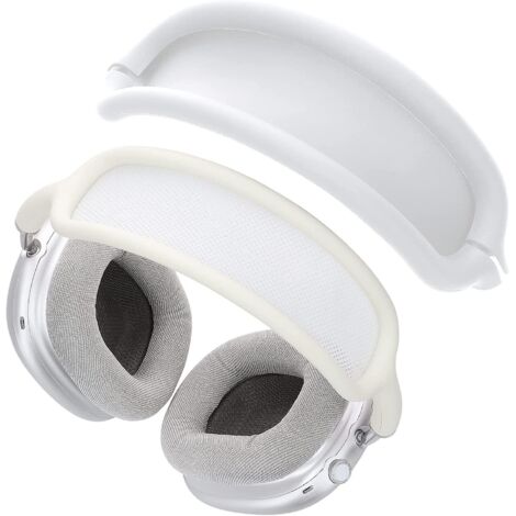 Étui de bandeau en silicone blanc compatible avec les AirPods Max d'Apple (1/5)