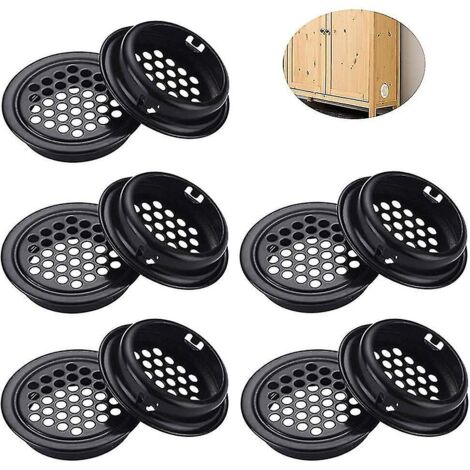 10 grilles de ventilation rondes en acier inoxydable de 35 mm (1/3)