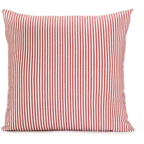 Lot de 21 taies d'oreiller à rayures rouges 100 % coton - Hypoallergéniques, fermeture éclair - 45 x 45 cm (1/5)
