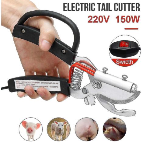 Coupe-queue électrique pour l'élevage, 150 W, 220 V, pour chiens, porcs, chiots et moutons. Idéal pour l'élevage. (1/5)