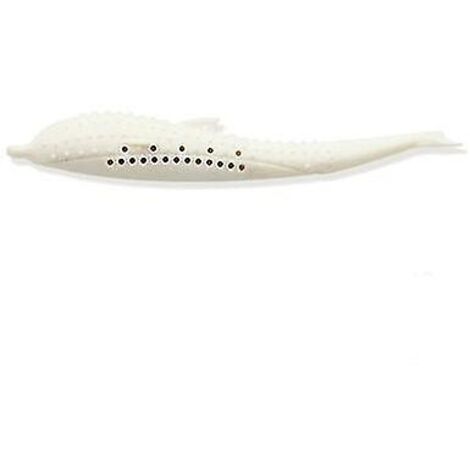 Brosse à dents en silicone souple blanc pour chat, jouet à mâcher interactif - Accessoires pour animaux à l'herbe à chat (1/3)