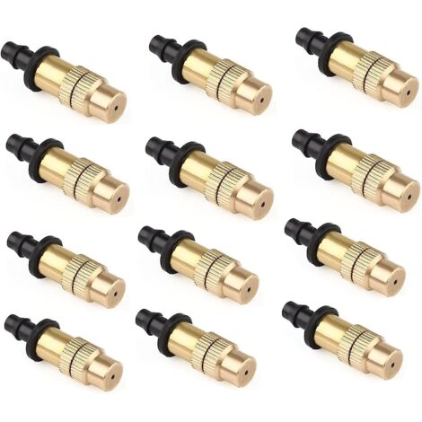 Arroseurs à micro-jets réglables en laiton pour système d'irrigation de jardin - 12 pièces (1/4)