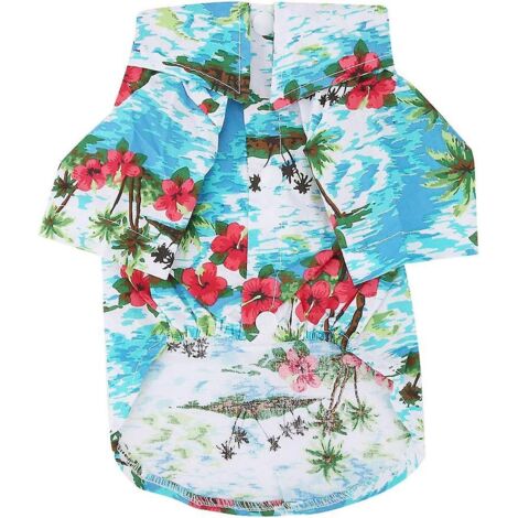 T-shirt d'été respirant de style hawaïen pour chiens de petite et moyenne taille (1/5)