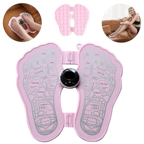 Appareil de massage des pieds électrique rose à pétrissage profond et stimulateur musculaire pour le remodelage des jambes (1/3)