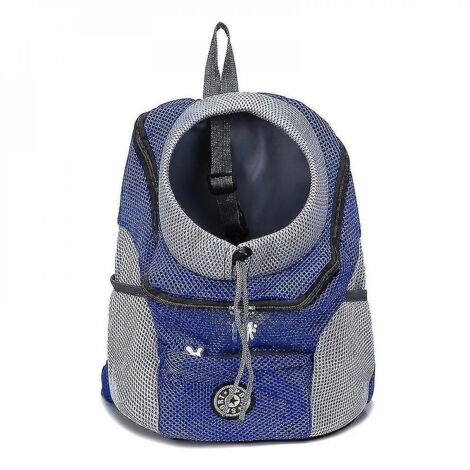 Sac à dos de voyage respirant pour animaux de compagnie, taille L, porté épaule. (1/5)