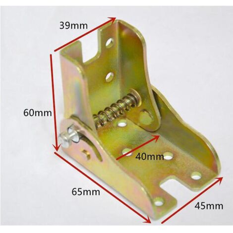 Pieds de table pliants avec boucle de verrouillage, acier laminé à chaud, lot de 4 accessoires de meubles (1/4)