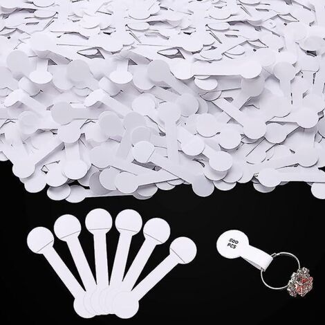 Étiquettes autocollantes rondes blanches pour bijoux (500 pièces) avec autocollants en forme d'haltère (1/5)
