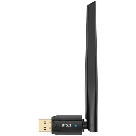 Adaptateur Bluetooth 5.3 longue portée avec antenne pour PC - Clé USB Bluetooth pour souris, clavier, casque, haut-parleurs, imprimante, Windows (1/3)