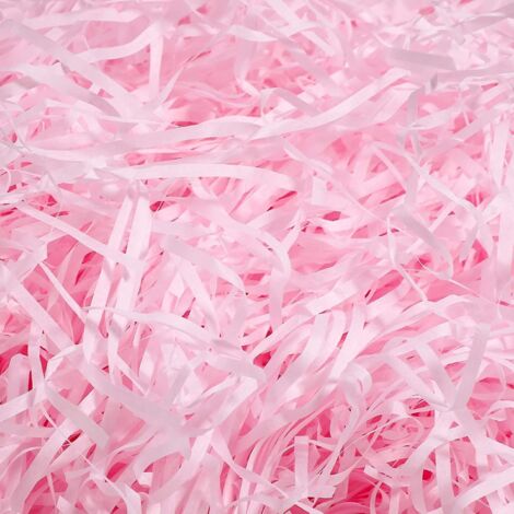 Papier kraft rose déchiqueté (100 g) pour garnir un panier cadeau (1/5)