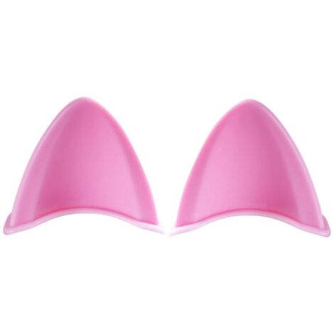 Accessoire décoratif oreilles de chat pour casque de moto - Rose (lot de 2) (1/5)
