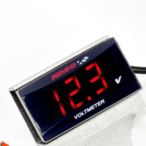 Voltmètre numérique à LED avec support de montage pour la surveillance de la tension des batteries de voitures et de motos de 12 V à 150 V (1/4)