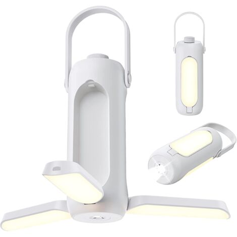 Lampe de camping rechargeable et extensible avec batterie externe de 10 000 mAh - Lampe de tente extérieure de 720 lumens pour le camping, la randonnée, la chambre et les études (1/5)
